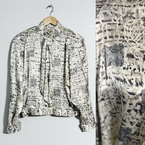 Jac Dale Vintage Rare Satin Blouse